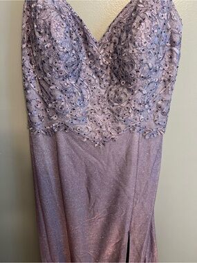 May Queen Beaded Lavender Gown